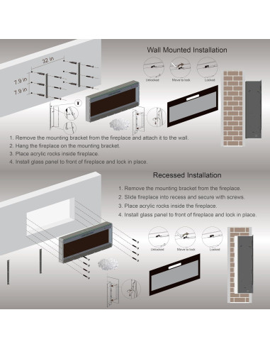 Chimenea Eléctrica Ball & Cast 60 cm Control Remoto 16 Colores