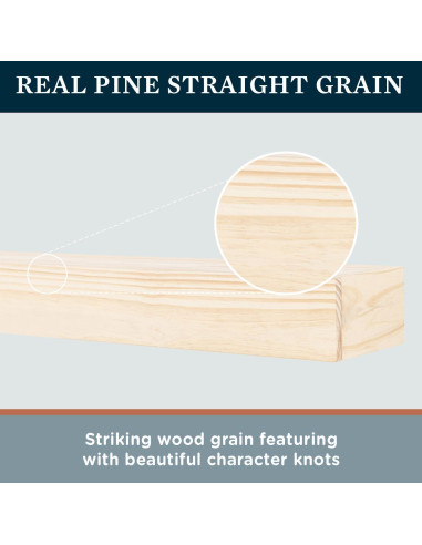 Estante de Chimenea Flotante MANTELSDIRECT 182.88 cm Rústico