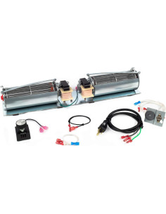 Kit Ventilador Doble RCFK FireplaceBlowersOnline | Silencioso, 220 CFM 2