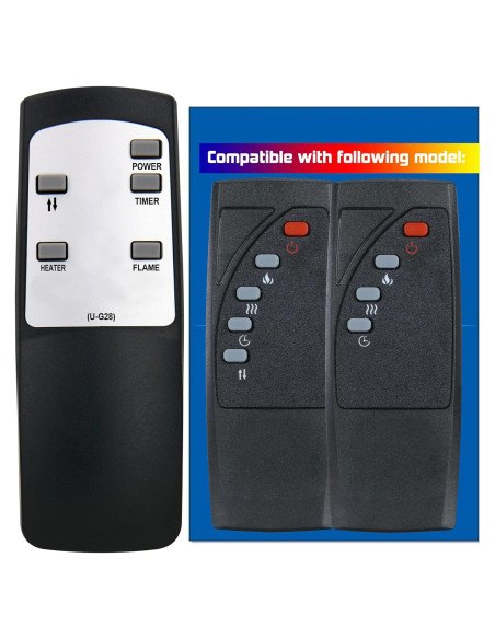 Control Remoto Reemplazo Altra Flame FA42V60L Chimenea