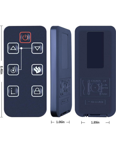 Control Remoto Chimenea Eléctrica ZWP E3001 Compatible