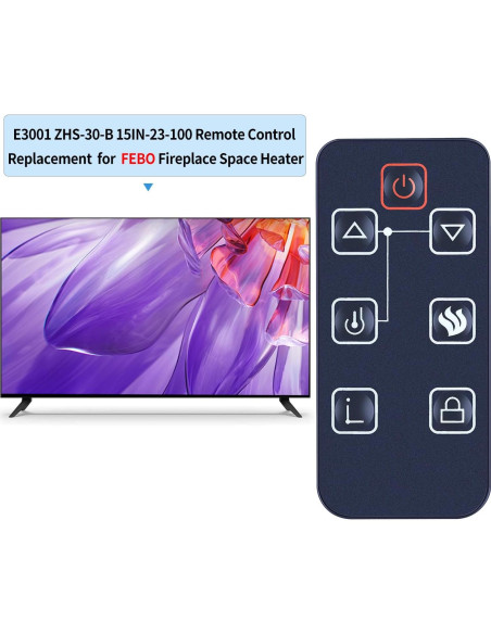 Control Remoto Chimenea Eléctrica ZWP E3001 Compatible