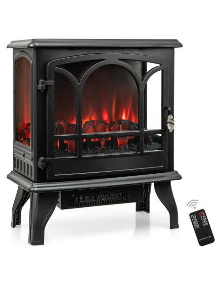 Calefactor de Chimenea Eléctrica ORALNER 1400W 23" Negro