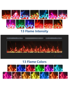 Chimenea Eléctrica PRISMFLAME 127cm Empotrada Control Remoto 2