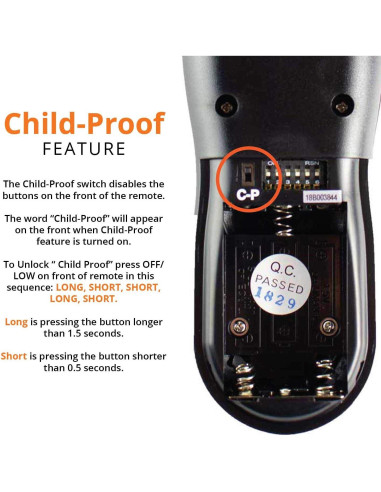 Control Remoto Termostático Chimenea Hearth RCK-K LCD