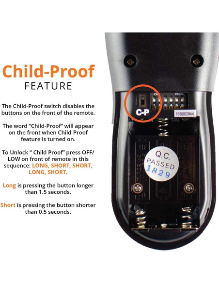 Control Remoto Termostático Chimenea Hearth RCK-K LCD