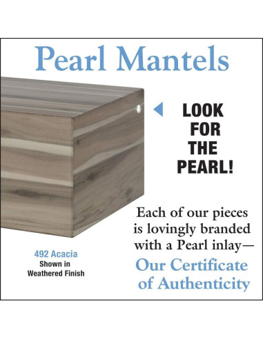 Estante de chimenea Pearl Mantels 492-48, 121,92 cm, Acacia