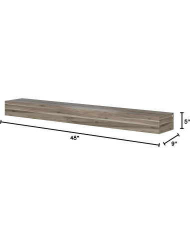 Estante de chimenea Pearl Mantels 492-48, 121,92 cm, Acacia