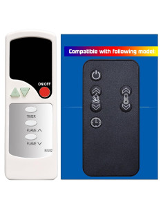 Control Remoto Reemplazo Real Flame 4099 y AKDY AZFL-EF06-28R