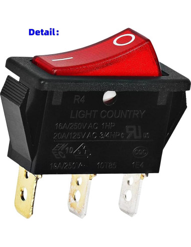 Interruptor de Palanca Iluminado TALSWIF 120927-24 3 Piezas