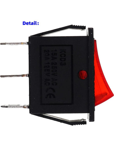 Interruptor de Palanca Iluminado TALSWIF 120927-24 3 Piezas