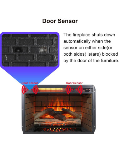 Centro de entretenimiento chimenea eléctrica 152 cm Genérico Roble oscuro