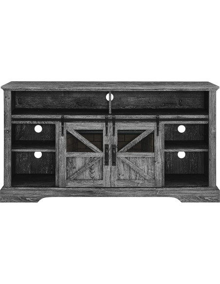 Centro de entretenimiento chimenea eléctrica 152 cm Genérico Roble oscuro