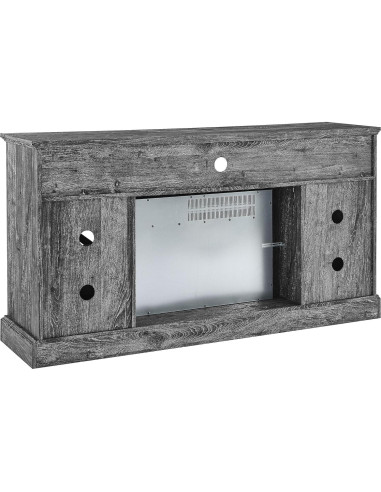 Centro de entretenimiento chimenea eléctrica 152 cm Genérico Roble oscuro