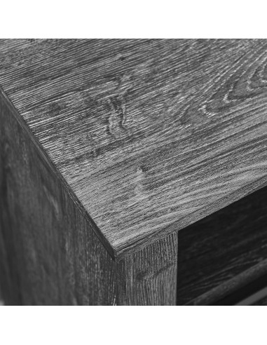 Centro de entretenimiento chimenea eléctrica 152 cm Genérico Roble oscuro