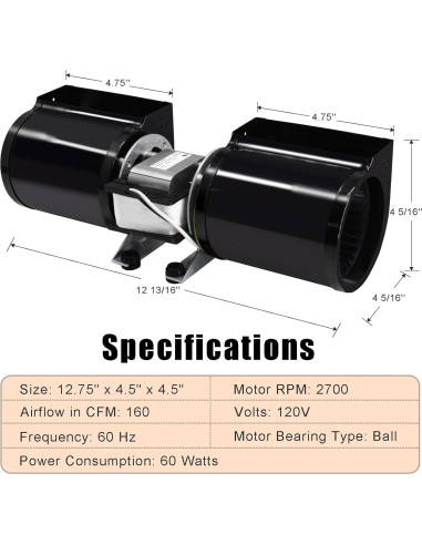 Kit Ventilador Chimenea Criditpid GFK-160A 160 CFM
