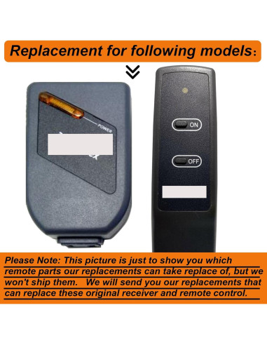 Control Remoto y Receptor Dimplex APT-1315 para Chimenea