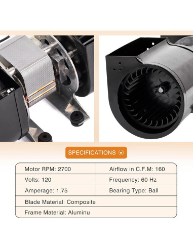 Kit Soplador de Chimenea Adviace GFK-160A 162 CFM