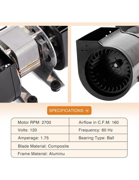 Kit Soplador de Chimenea Adviace GFK-160A 162 CFM