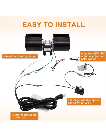 Kit Soplador de Chimenea Adviace GFK-160A 162 CFM