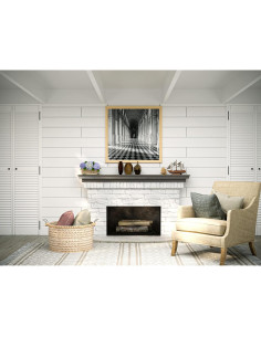 Estante Flotante para Chimenea Dogberry 48" Gris Ceniza 2