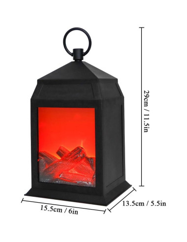 Lámpara de Chimenea LED TRIROCKS 30 cm con Temporizador 6h