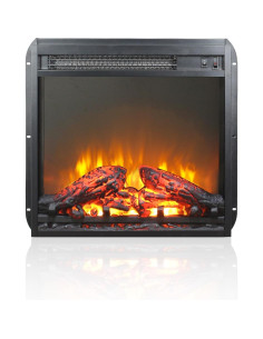 Chimenea Eléctrica YIMUSTUK 18'' Negra Calentador 1400W 2