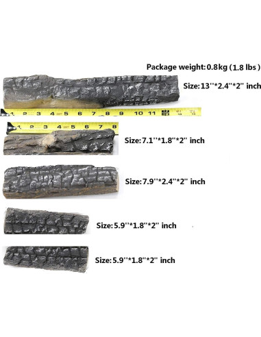 Registros de Chimenea de Gas B-HOTTE, 5 Piezas Cerámica 19-32 cm