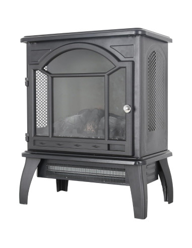 Estufa Eléctrica GOAWGO 1500W con Control Remoto 3D Negra