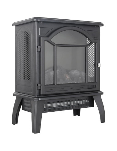 Estufa Eléctrica GOAWGO 1500W con Control Remoto 3D Negra