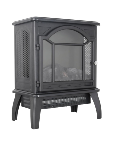 Estufa Eléctrica GOAWGO 1500W con Control Remoto 3D Negra Estufa Eléctrica GOAWGO 1500W con Control Remoto 3D Negra