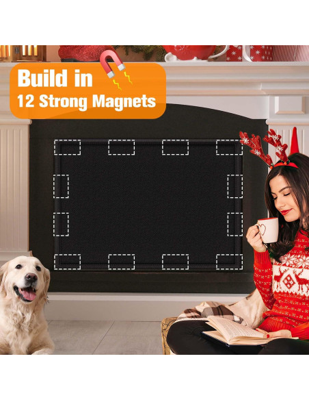 Cubierta Magnética CADARA 90x90 cm para Chimenea Ajustable