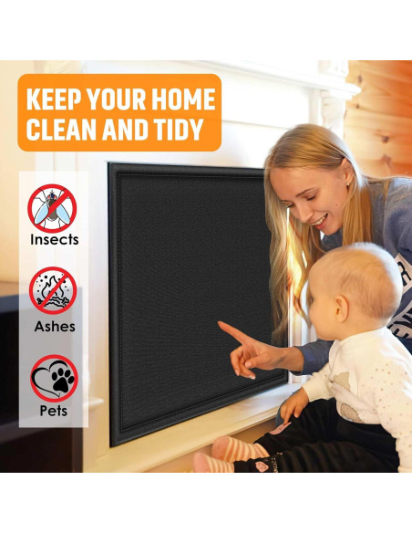 Cubierta Magnética CADARA 90x90 cm para Chimenea Ajustable