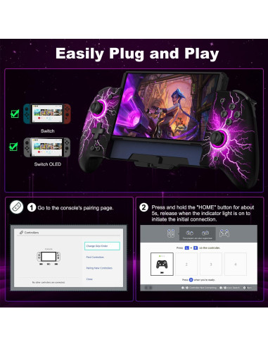 Controlador de Interruptor Gammeefy JC202 - Negro