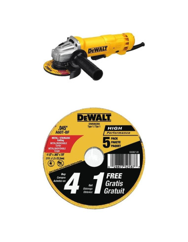 Amoladora Angular DEWALT DWE402 4.5" 1320W con Disco de Corte