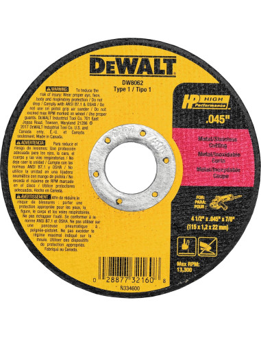 Amoladora Angular DEWALT DWE402 4.5" 1320W con Disco de Corte