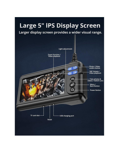 Cámara Endoscópica Acoath 3m Doble Lente 1080P IP67