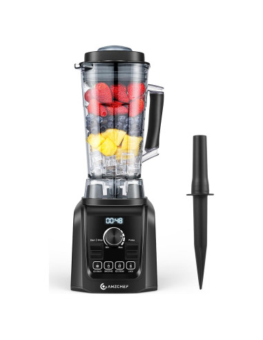 Licuadora AMZCHEF 1800W 68 oz con Velocidad Variable y 5 Funciones