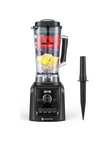 Licuadora AMZCHEF 1800W 68 oz con Velocidad Variable y 5 Funciones