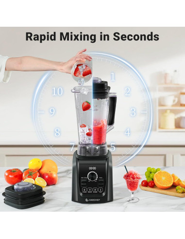 Licuadora AMZCHEF 1800W 68 oz con Velocidad Variable y 5 Funciones