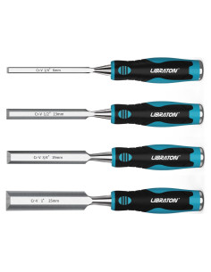 Juego de Cinceles de Madera LIBRATON 4 Piezas Cr-V 6-25mm