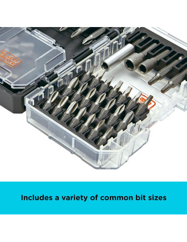 Juego de Puntas de Destornillador 40 Piezas BLACK+DECKER