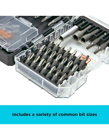 Juego de Puntas de Destornillador 40 Piezas BLACK+DECKER