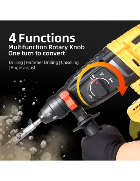 Martillo Perforador Inalámbrico Funnywhale K5 20V 4 Funciones