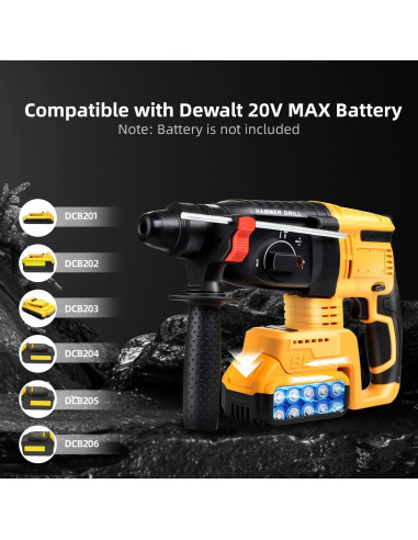 Martillo Perforador Inalámbrico Funnywhale K5 20V 4 Funciones