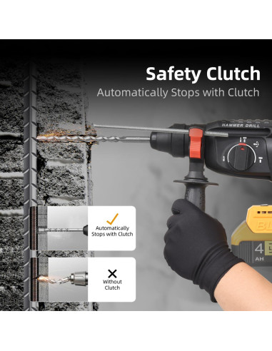 Martillo Perforador Inalámbrico Funnywhale K5 20V 4 Funciones