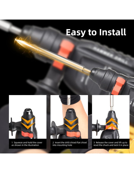 Martillo Perforador Inalámbrico Funnywhale K5 20V 4 Funciones