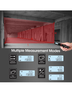 Medidor de Distancia Láser Prexiso P40A 40.96 m Pantalla Retroiluminada 2