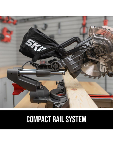 Sierra Ingletadora SKIL 10 Amp 7-1/4 Pulgadas con LED