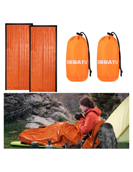 Saco de Dormir de Emergencia DIBBATU 210x89 cm Impermeable